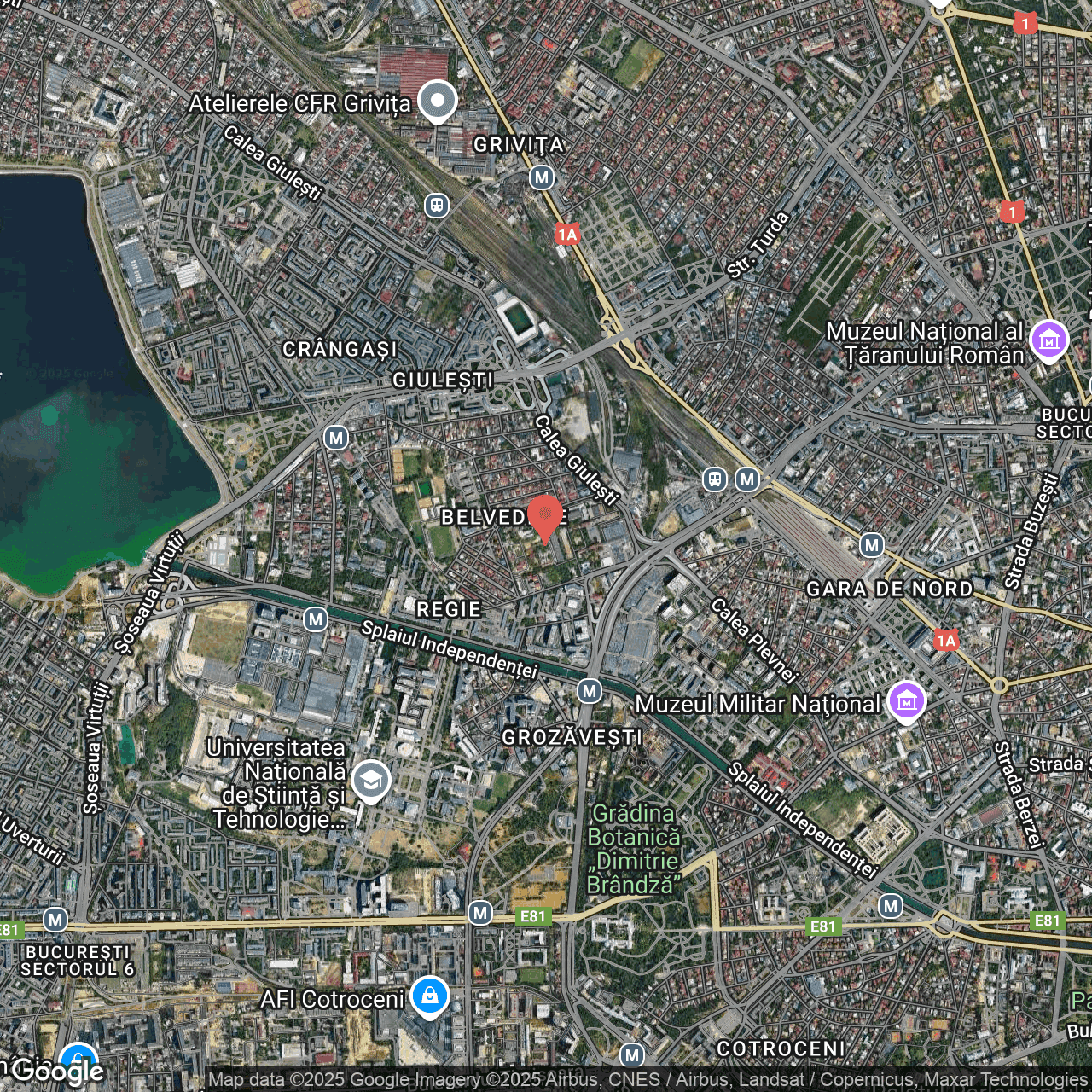 Poza harta hybrid, zoom 14, adresa Bd Regiei nr 2, sector 6, Bucuresti, , judetul