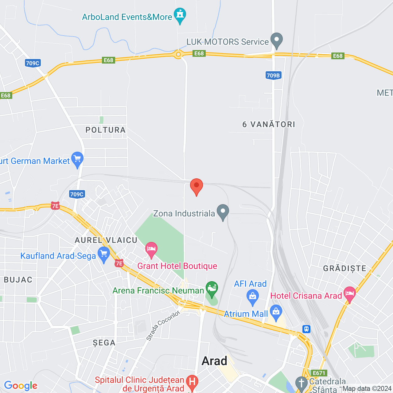 Poza harta streetview, zoom 14, adresa Arad, str. Campul Linistii nr. 8, , judetul