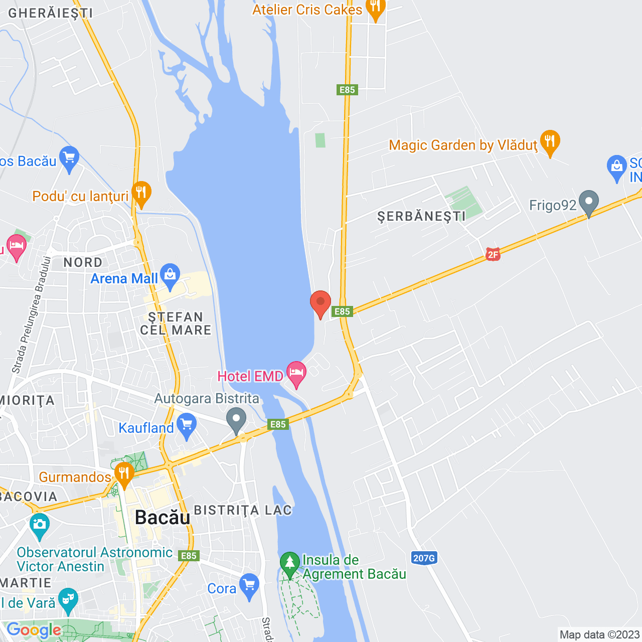 Poza harta streetview, zoom 14, adresa Bacau, str. Serbanesti, nr. 9A, , judetul