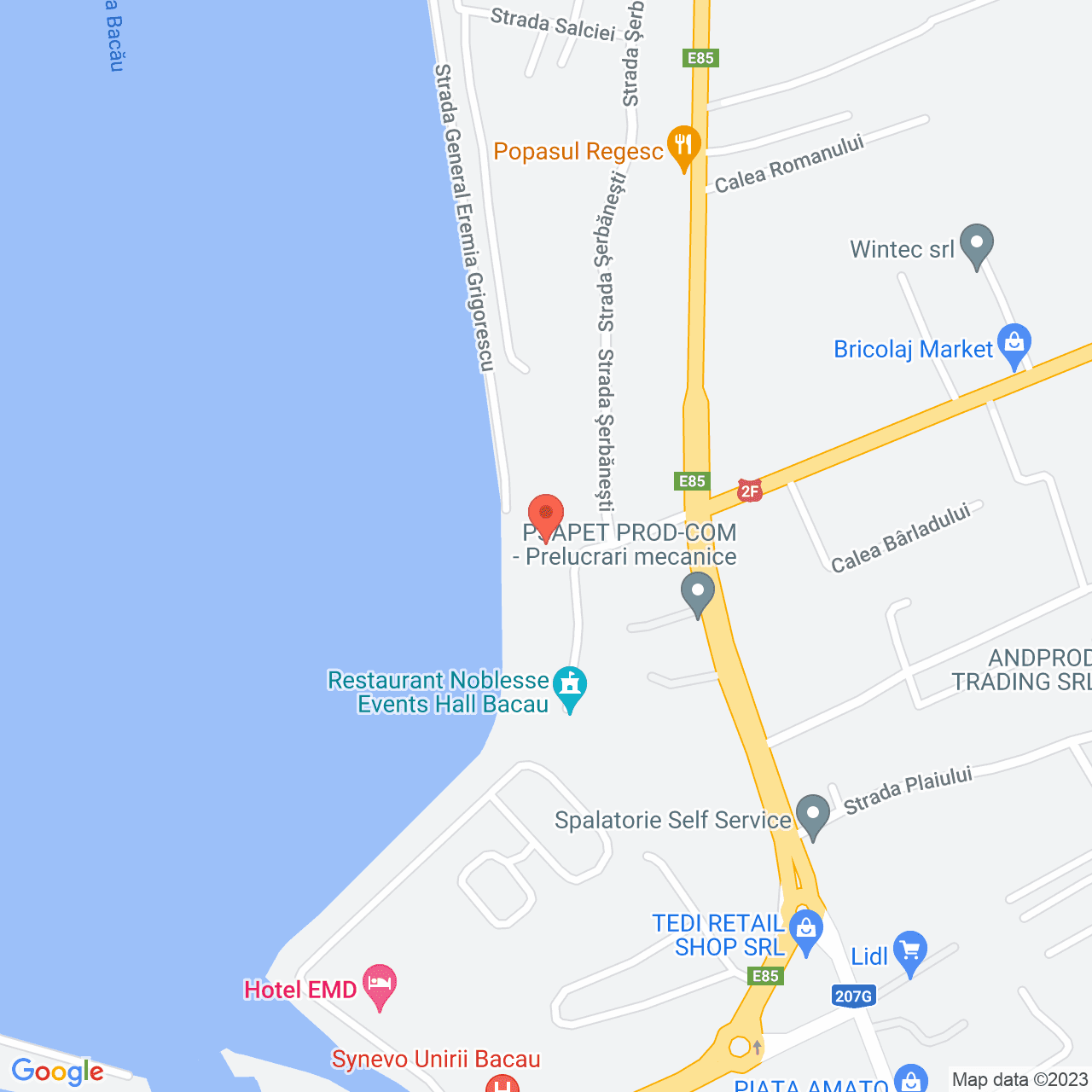 Poza harta streetview, zoom 16, adresa Bacau, str. Serbanesti, nr. 9A, , judetul