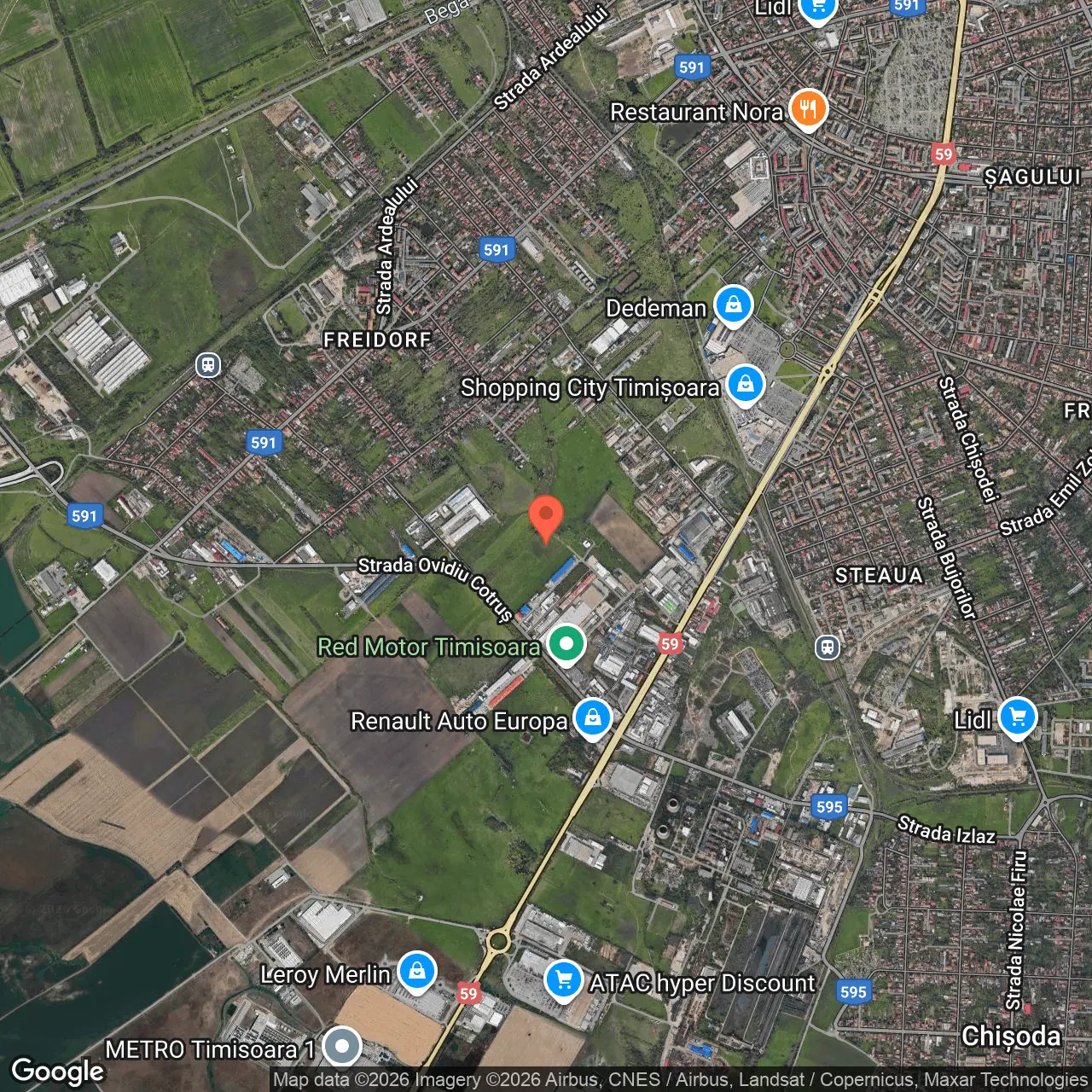 Poza harta hybrid, zoom 14, adresa Timisoara Timis, , judetul