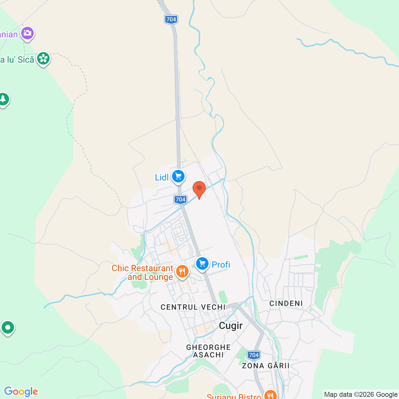 Poza harta streetview, zoom 14, adresa strada Serelor, localitatea Cugir, judet Alba, , judetul