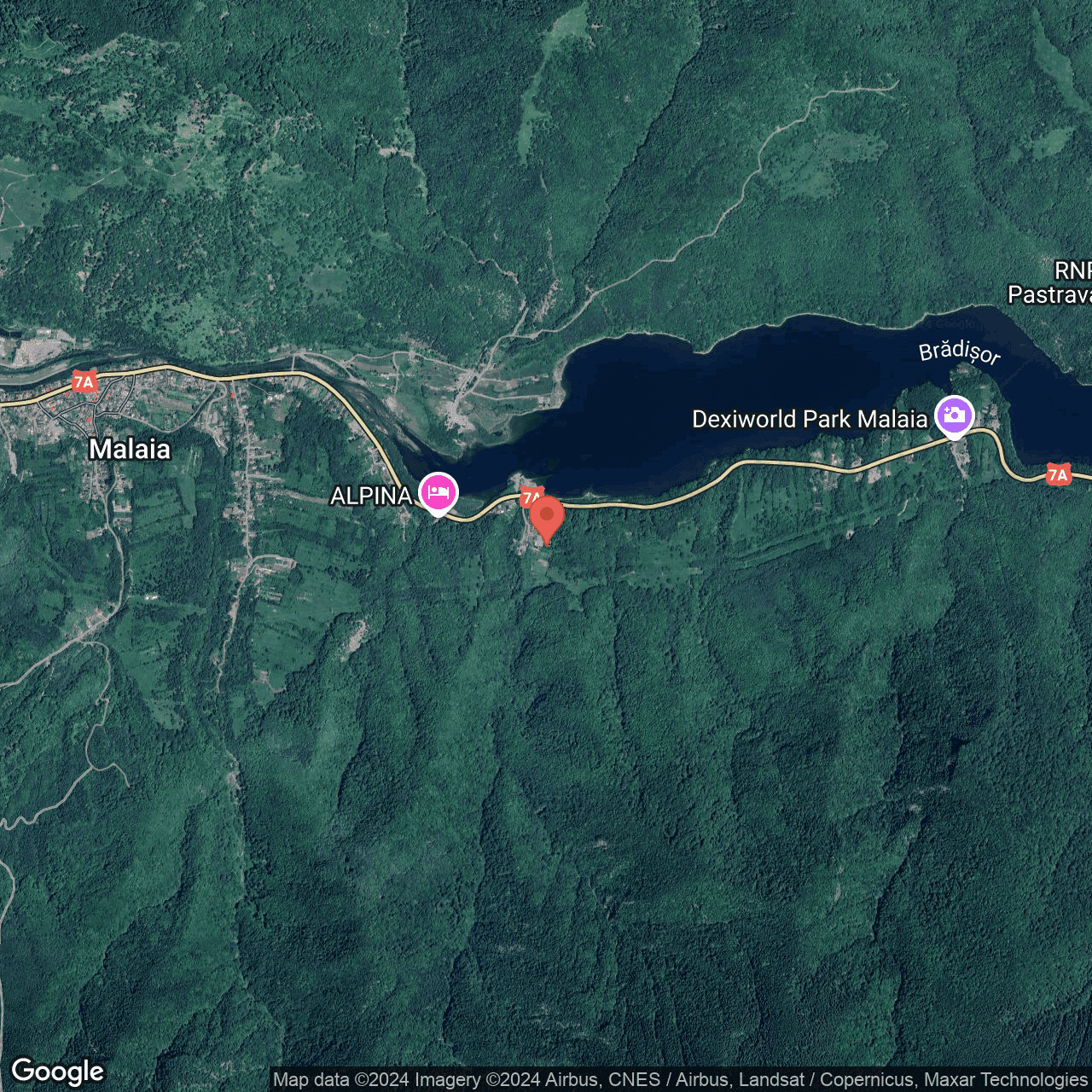 Poza harta hybrid, zoom 14, adresa Malaia, str. Izvor, jud. Vâlcea, , judetul