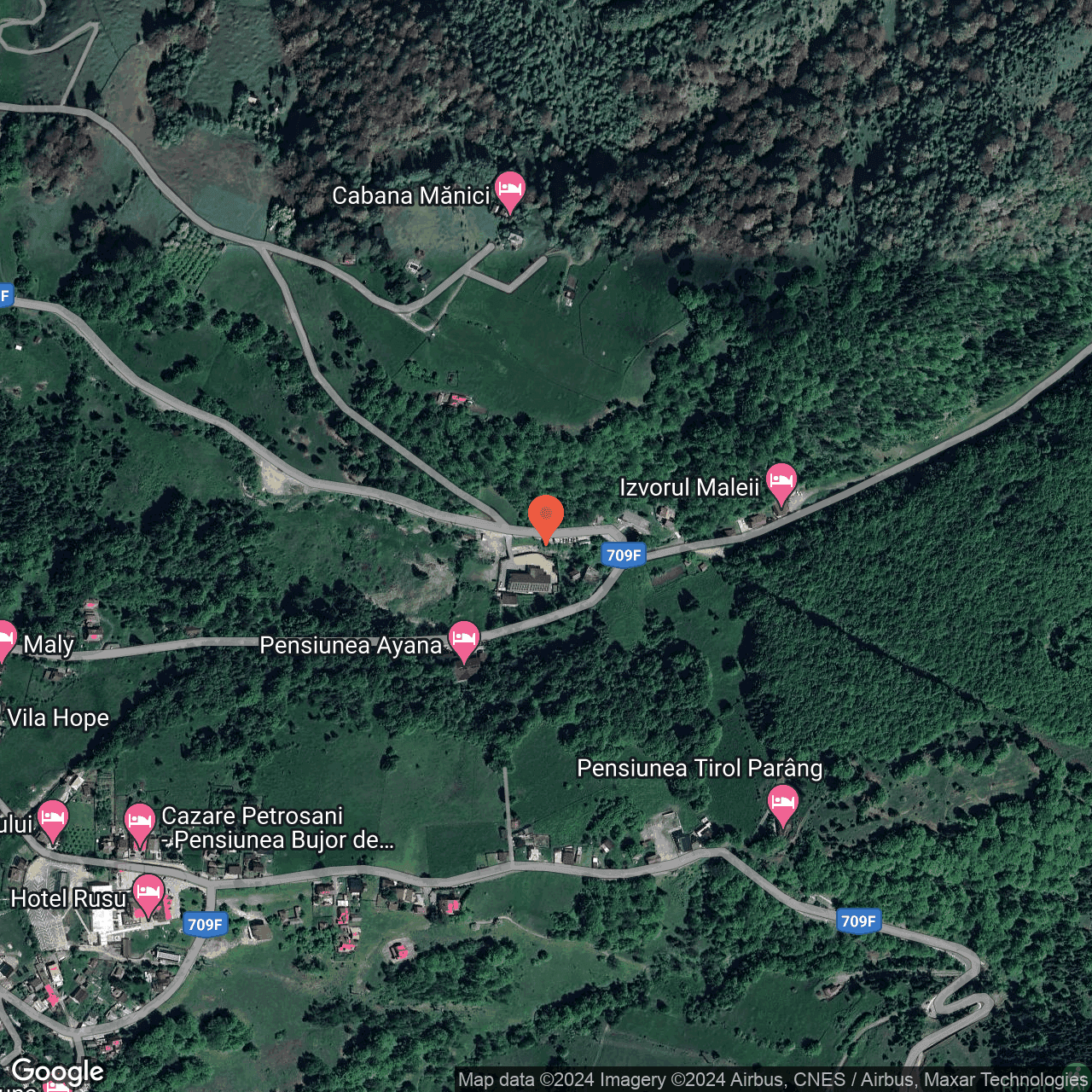 Poza harta hybrid, zoom 16, adresa Petroșani, str. Coastei, nr. 5, , judetul