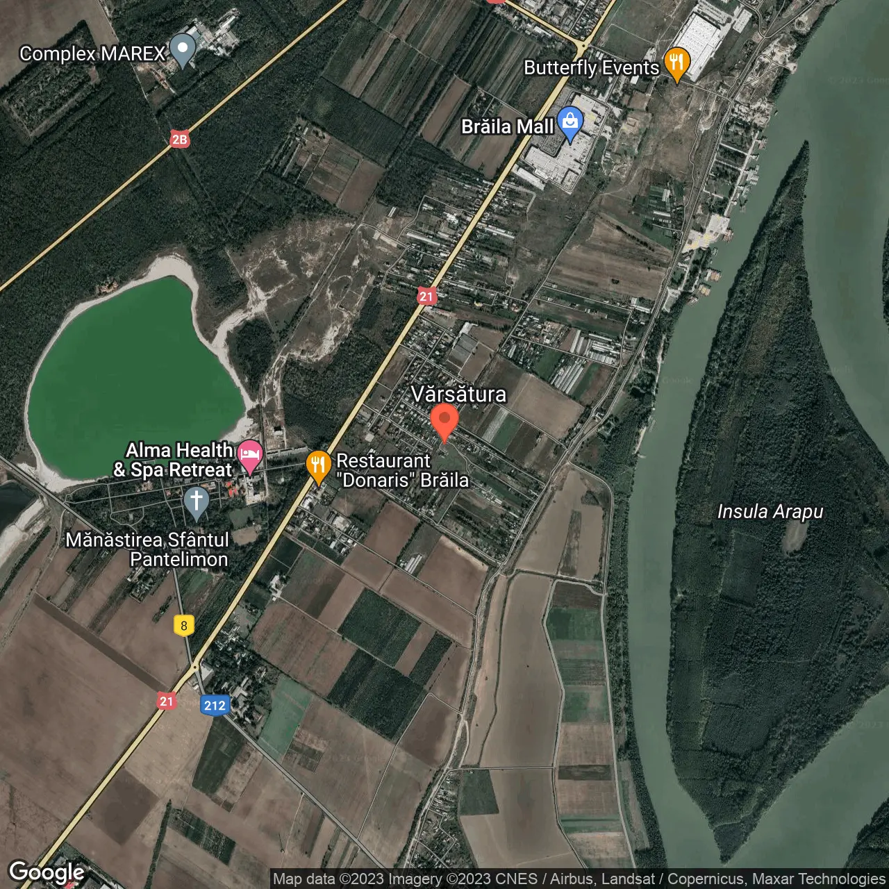 Poza harta hybrid, zoom 14, adresa Varsatura, , judetul