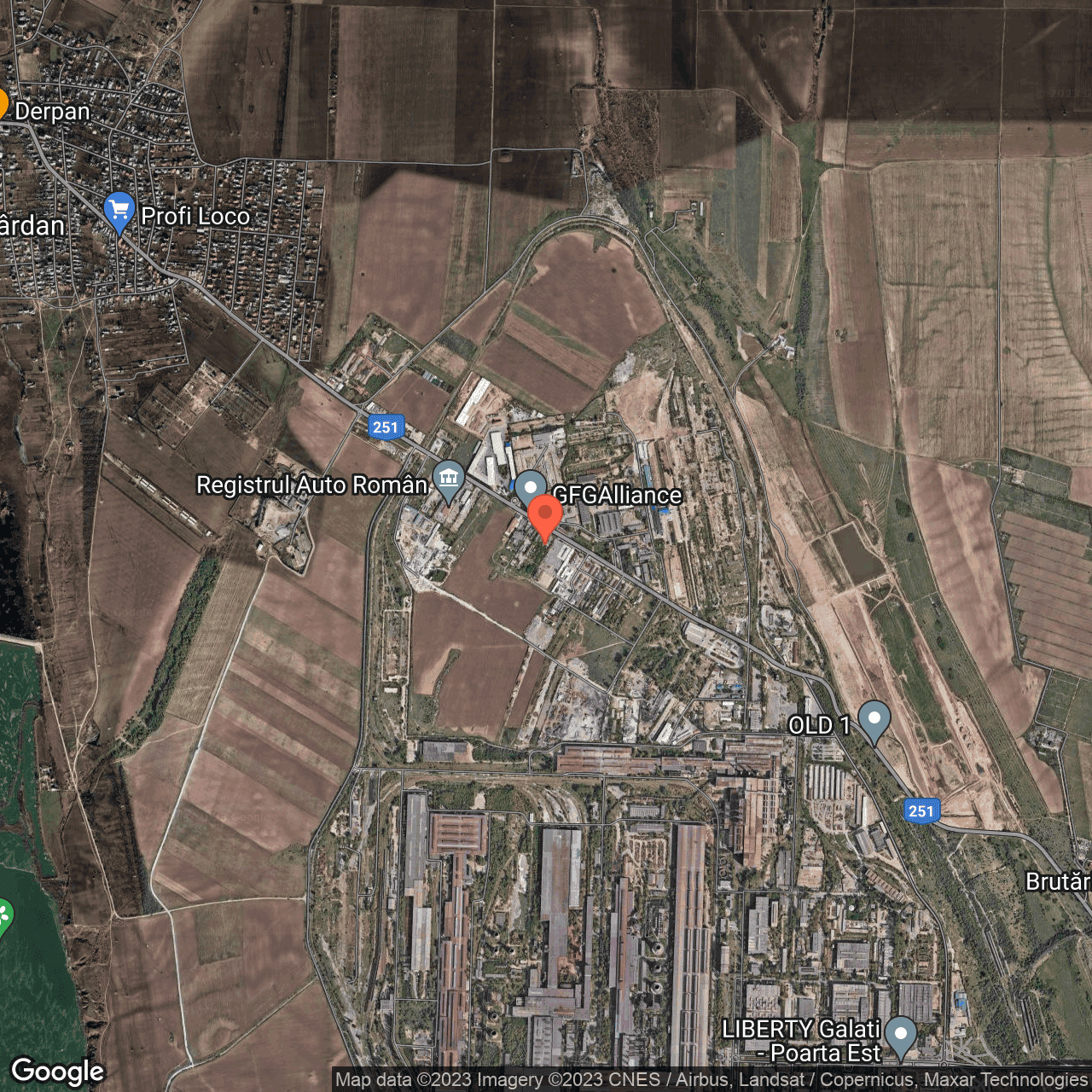 Poza harta hybrid, zoom 14, adresa Galati, Calea Smardan nr. 1, , judetul