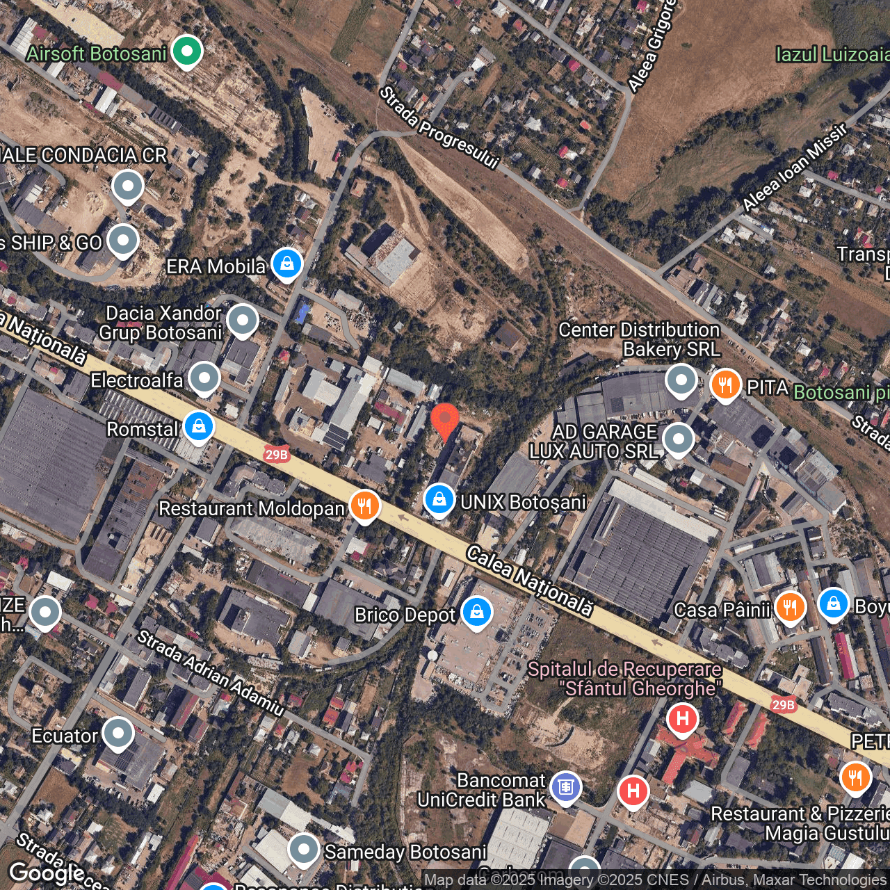 Poza harta hybrid, zoom 16, adresa Botosani, Calea Nationala, nr. 21, , judetul