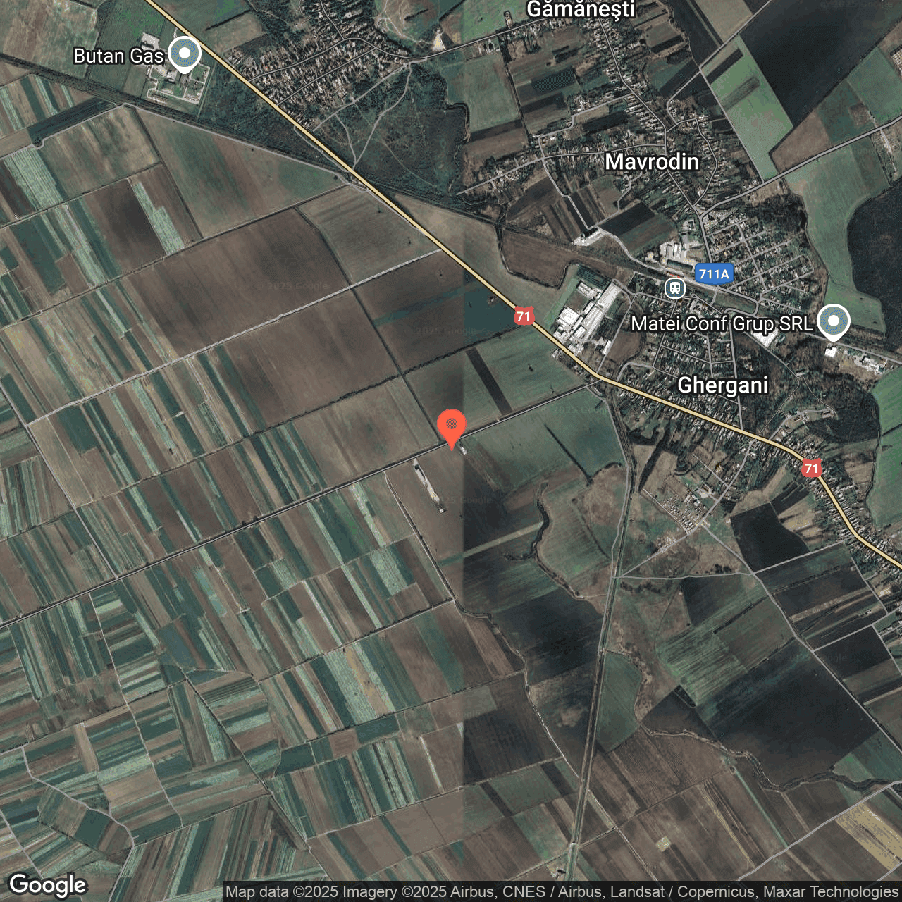 Poza harta hybrid, zoom 14, adresa Racari Dambovita, , judetul