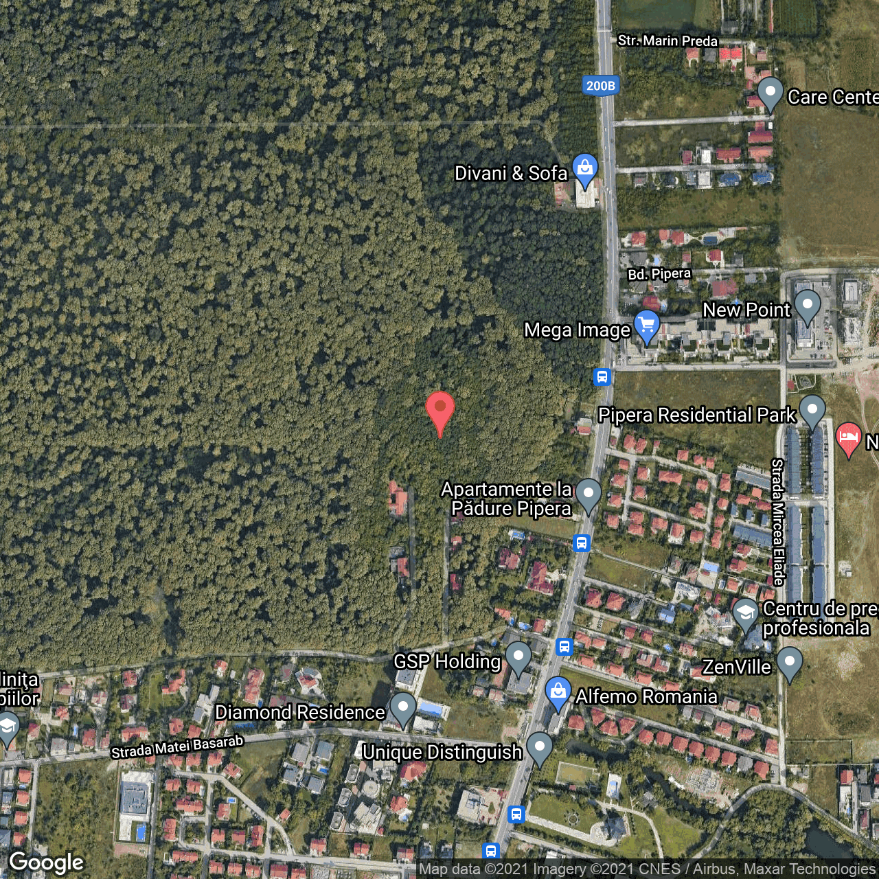 Poza harta hybrid, zoom 16, adresa Voluntari, judetul Bucuresti Ilfov