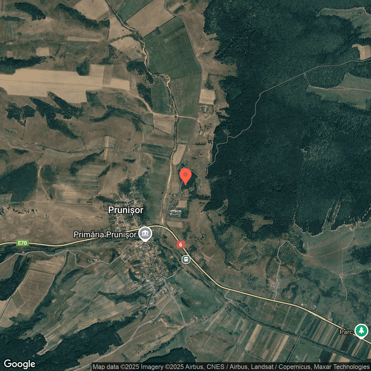 Poza harta hybrid, zoom 14, adresa Prunisor Mehedinti, , judetul