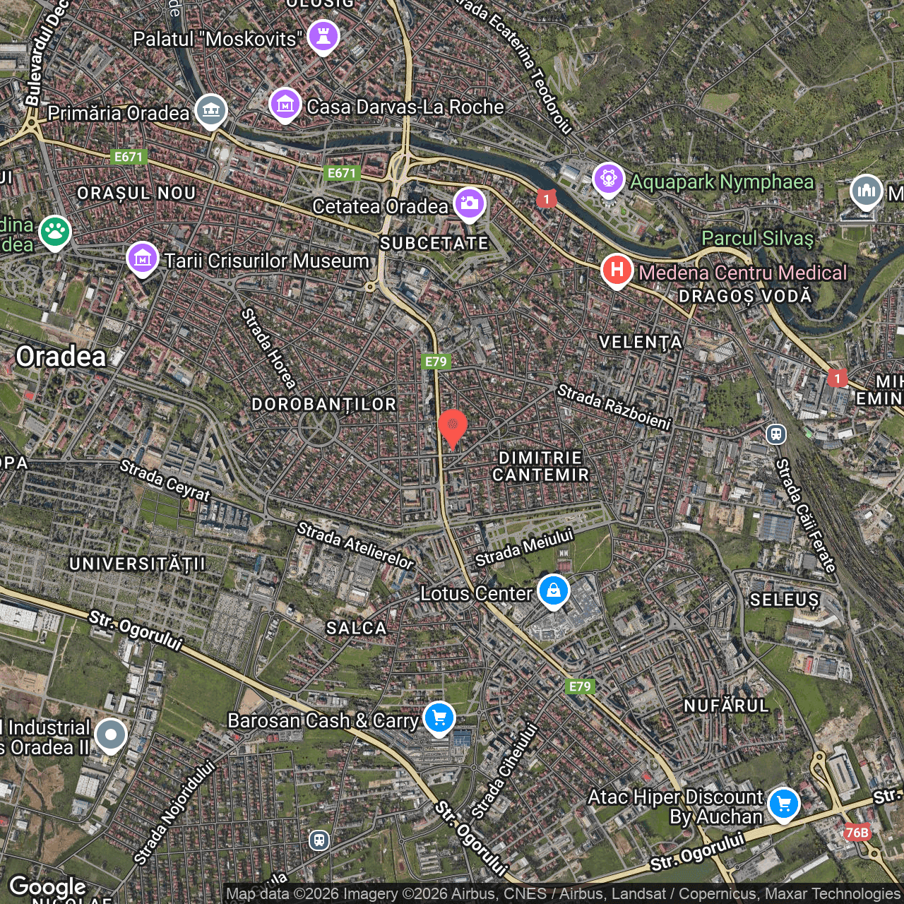 Poza harta hybrid, zoom 14, adresa Strada Lugoj Oradea Bihor, , judetul