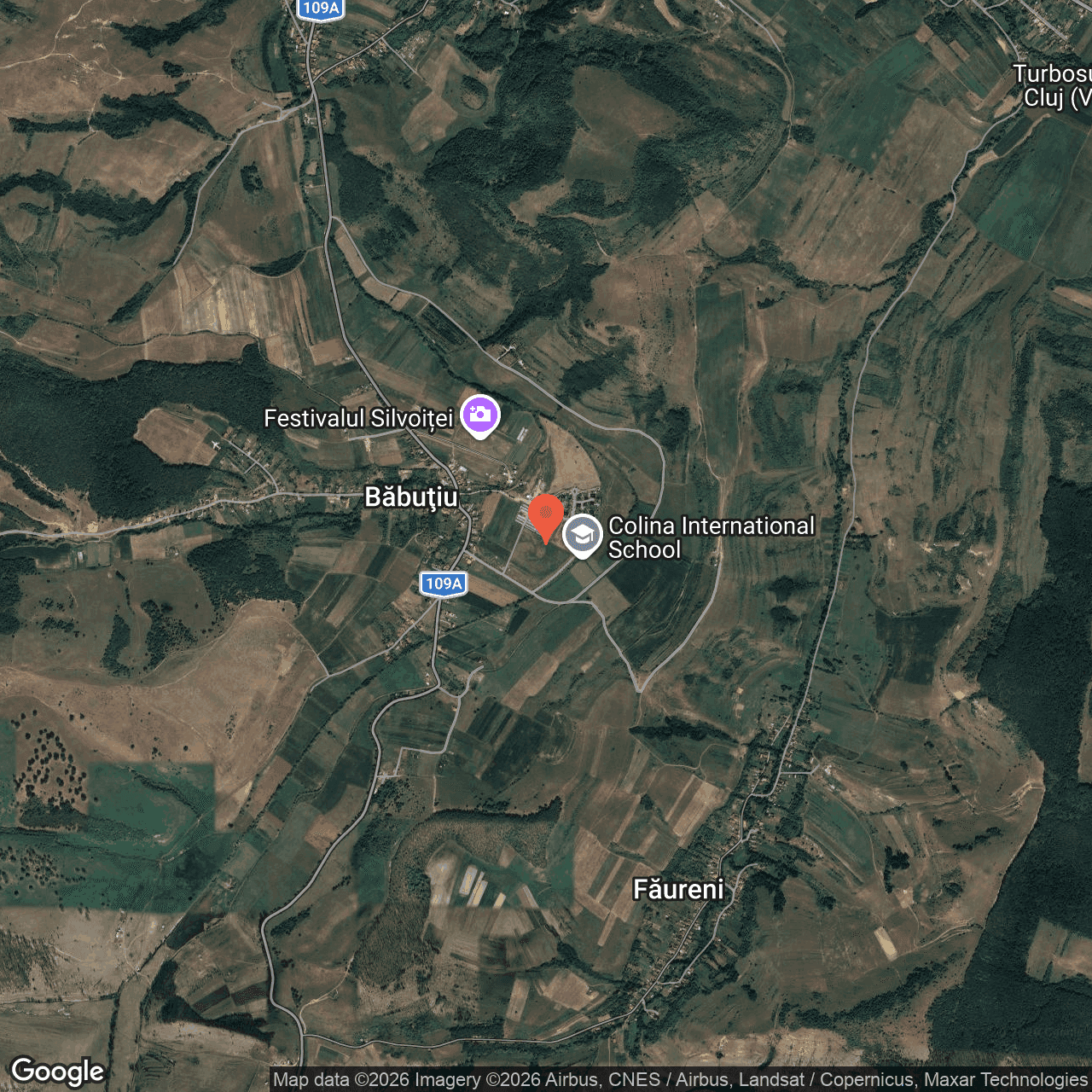 Poza harta hybrid, zoom 14, adresa Sat Băbuțiu, Comuna Vultureni Judet Cluj, , judetul