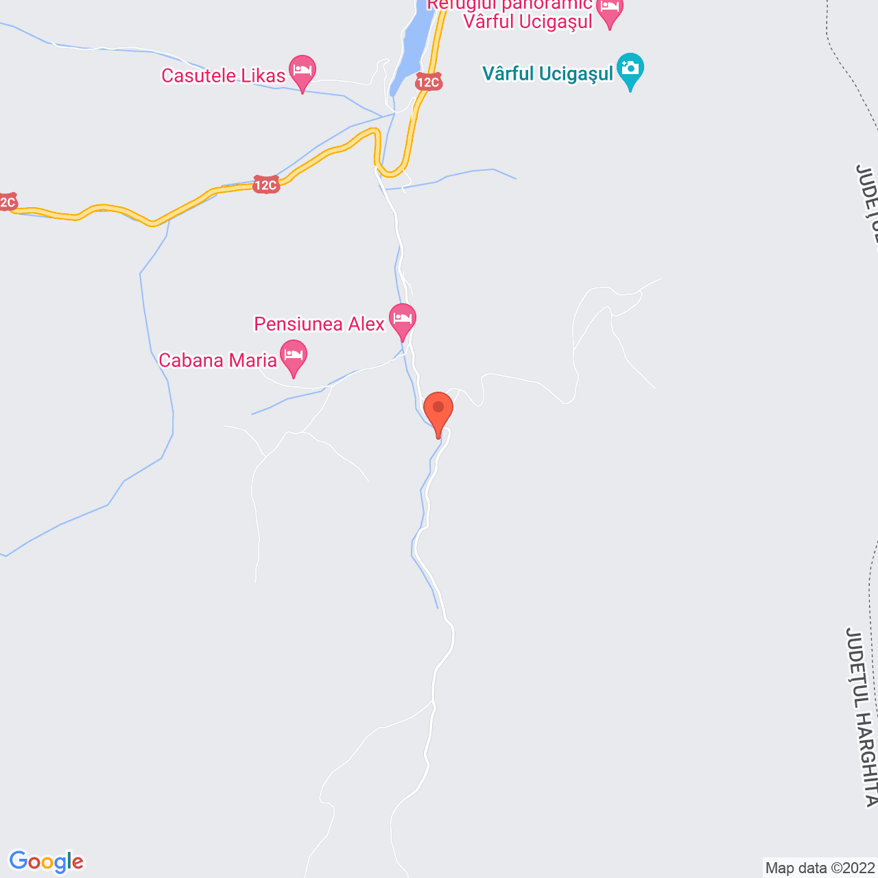 Poza harta streetview, zoom 14, adresa Pârâul Oii, Lacu Rosu, judetul Harghita