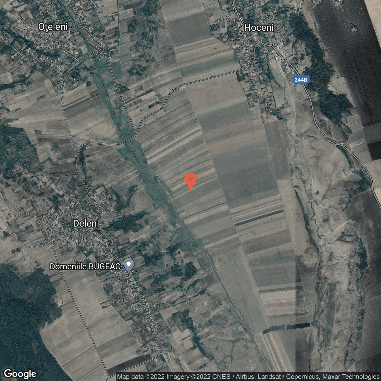 Poza harta hybrid, zoom 14, adresa Hoceni, Hoceni, judetul Vaslui