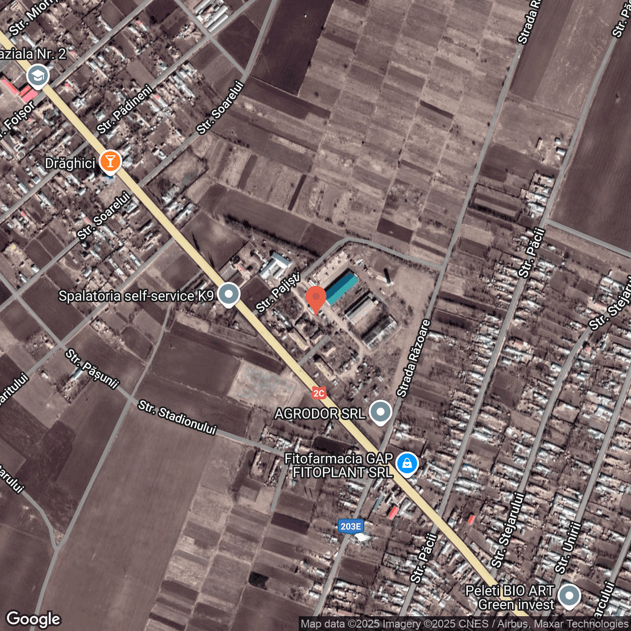 Poza harta hybrid, zoom 16, adresa Padina Buzau, , judetul