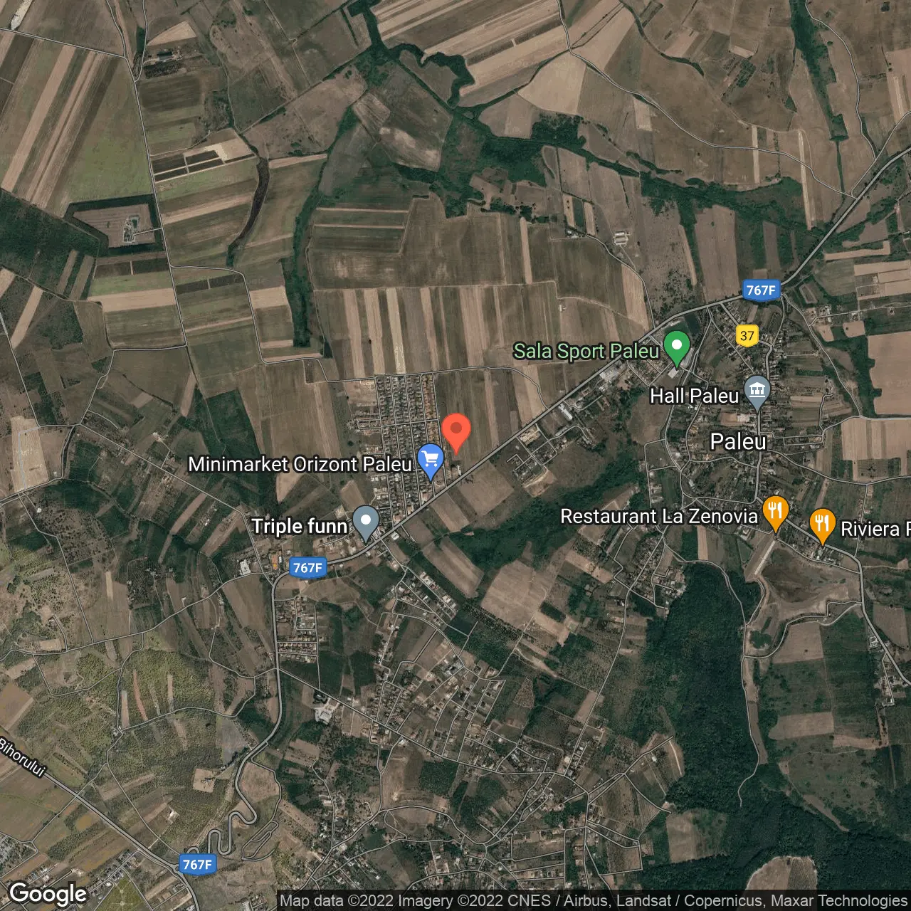 Poza harta hybrid, zoom 14, adresa Paleu, Paleu, judetul Bihor