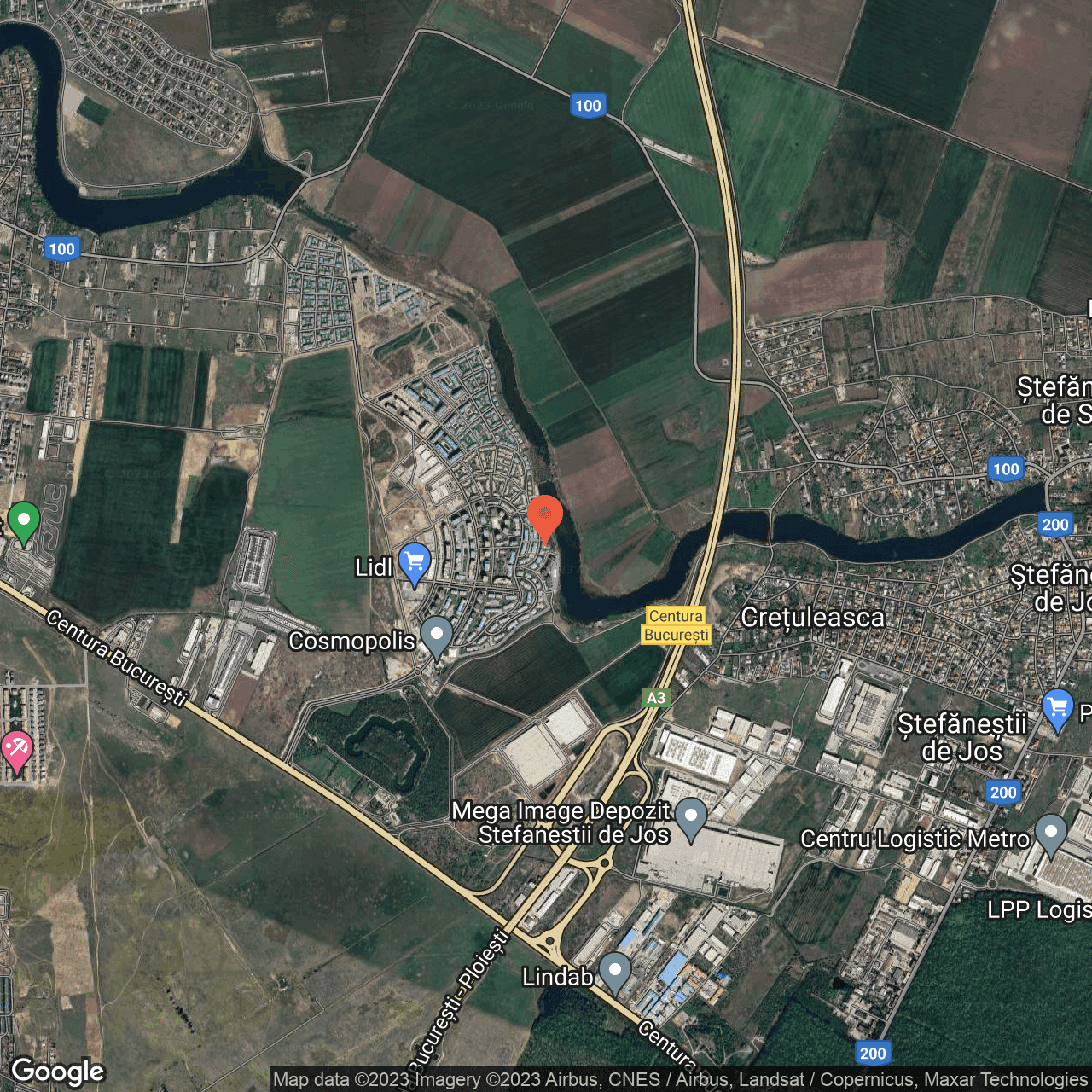 Poza harta hybrid, zoom 14, adresa Cosmopolis, , judetul